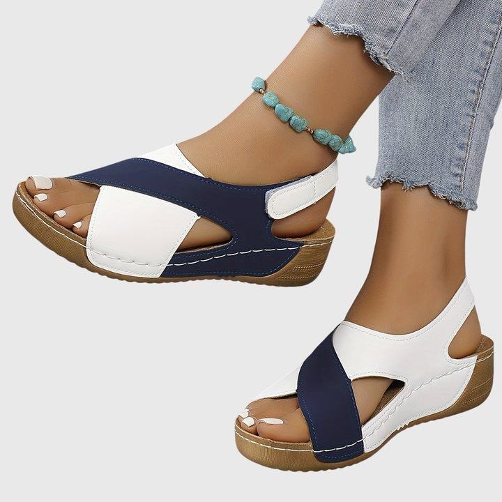 Ainsley | Orthopedic Wedge Sandal with Cutout Detail