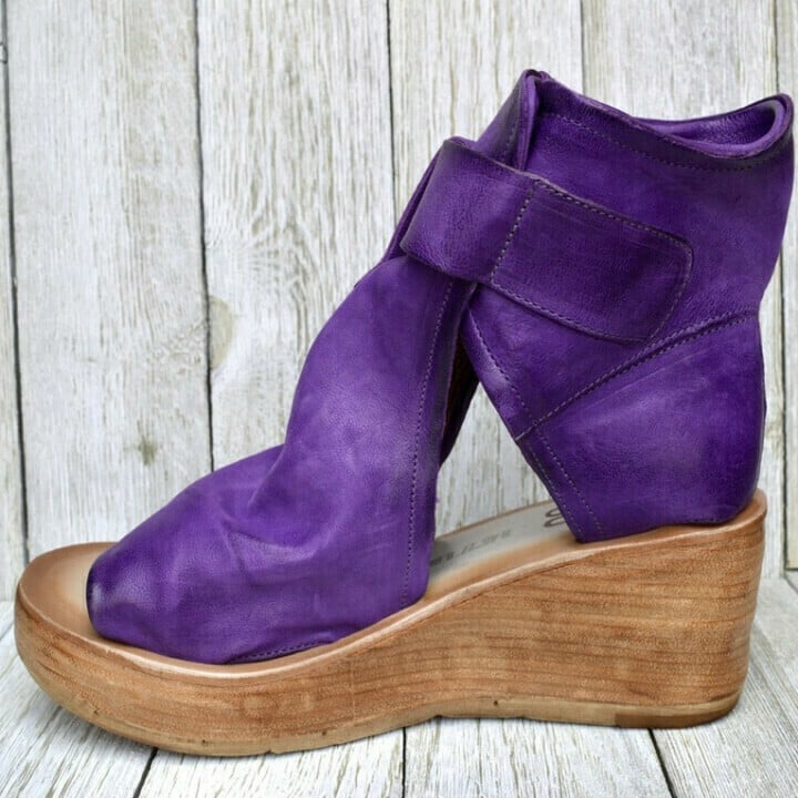 Women's Orthopedic Wedge Sandals with Ankle Buckle Strap