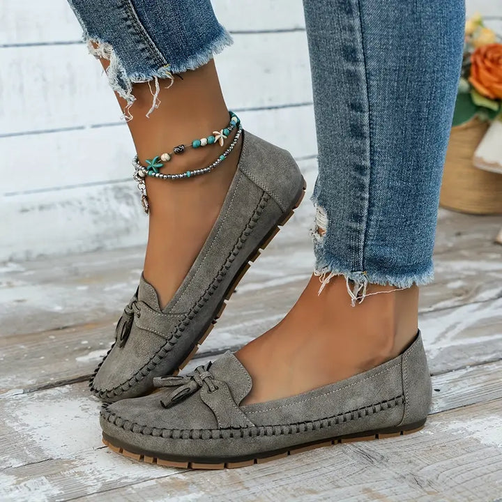 Women's Orthopedic Moccasin Loafers with Tassel