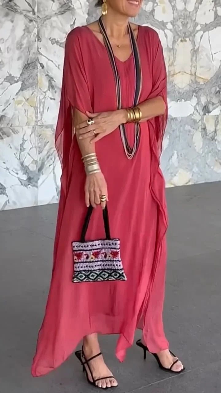 Livia | Maxi Summer Dress with V-Neck and Loose Fit