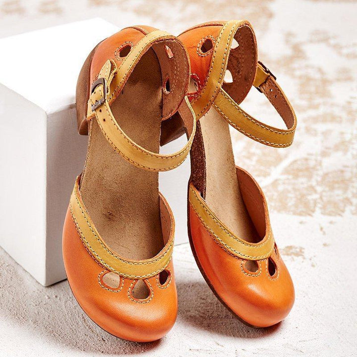 Women's Mary Jane Heels with Ankle Strap Cut Out