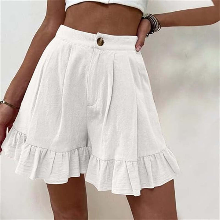 Bea | High Waist Shorts with Ruffle Hem