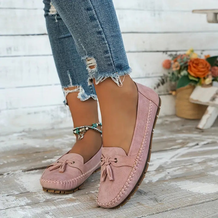 Women's Orthopedic Moccasin Loafers with Tassel