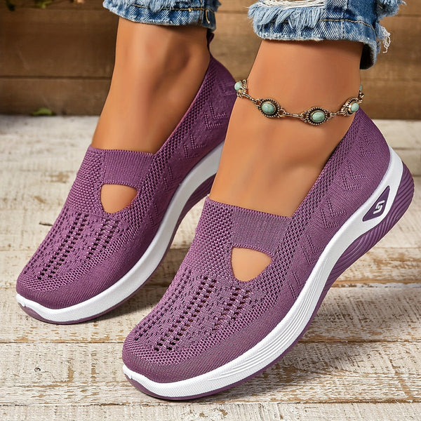 Women's Orthopedic Slip-On Sneakers with Cutout Upper