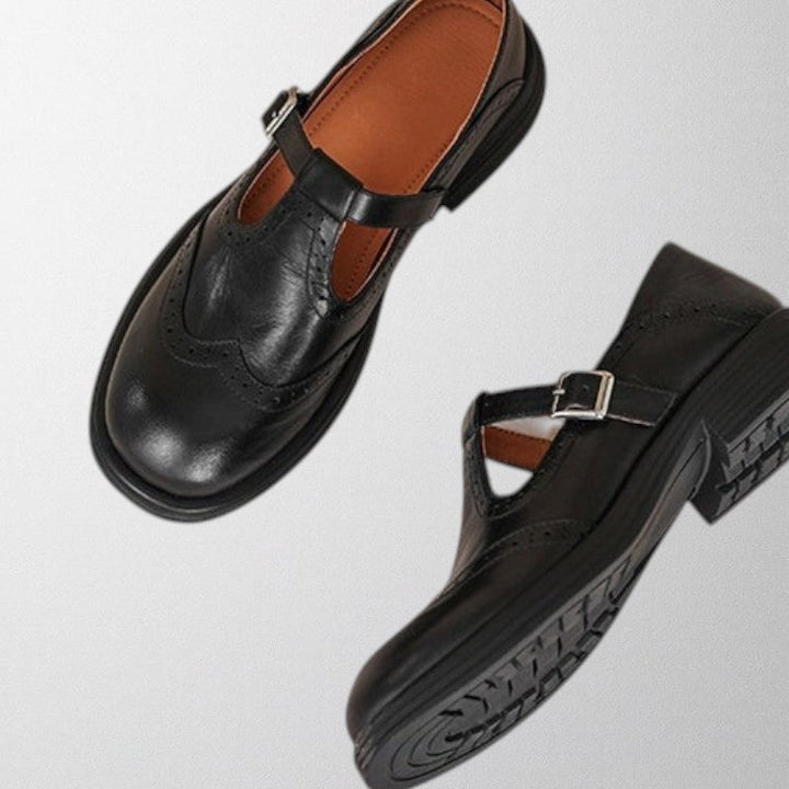 Olivia | Orthopedic Mary Jane Shoes with Brogue Detail