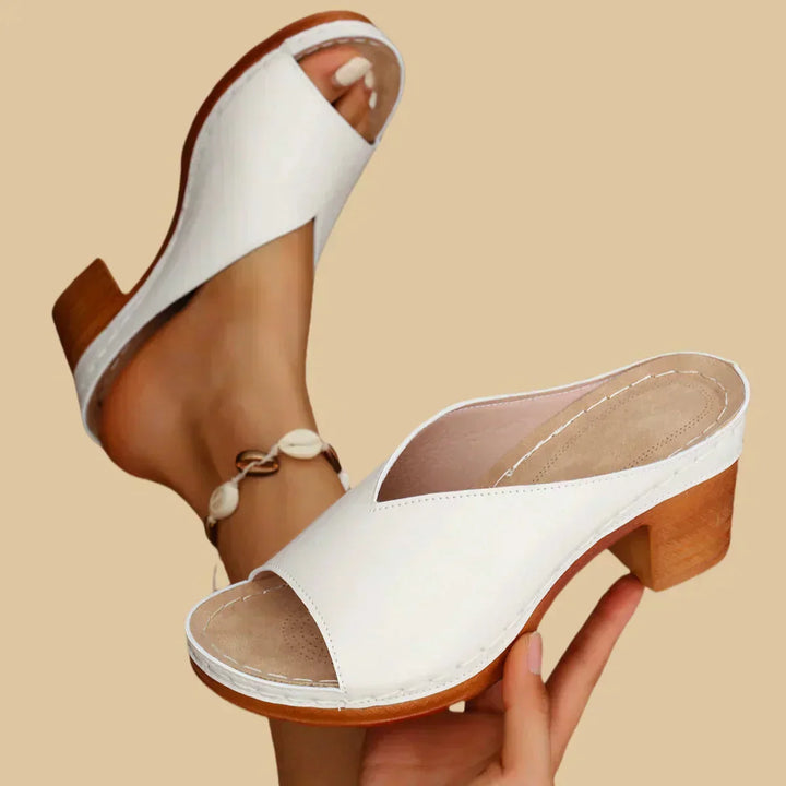 Lisa | Orthopedic Block Heel Sandal and Open Toe