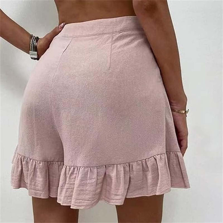 Bea | High Waist Shorts with Ruffle Hem