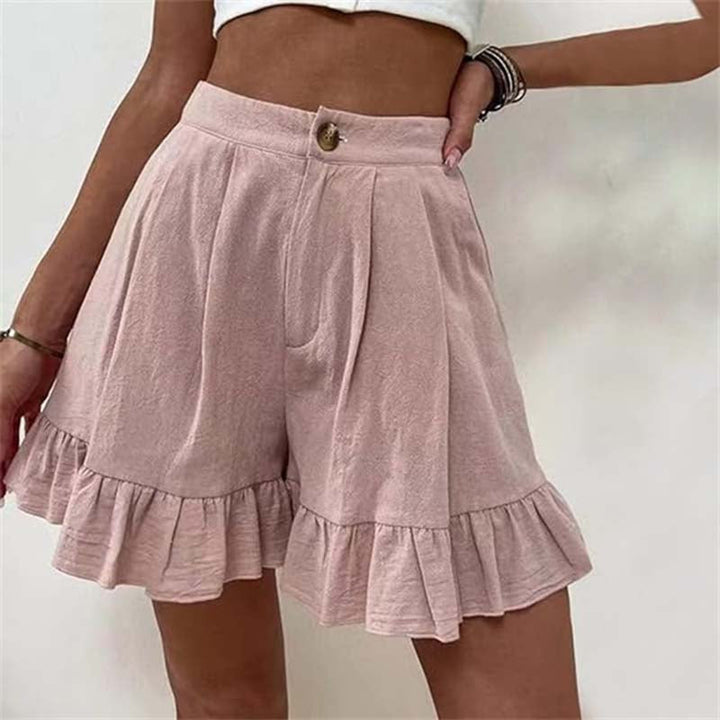 Bea | High Waist Shorts with Ruffle Hem