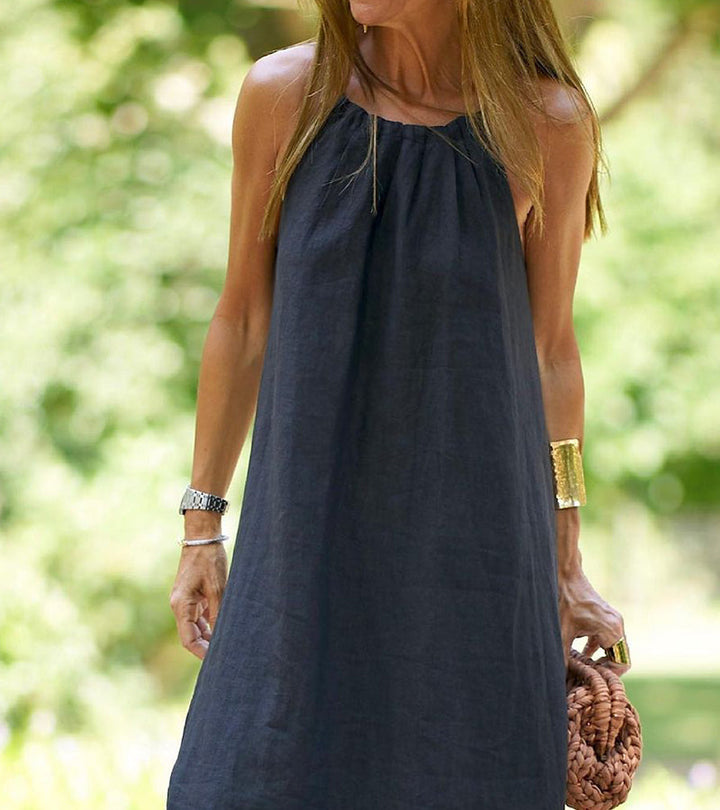 Sofia | Maxi Halter Neck Dress with Loose Fit