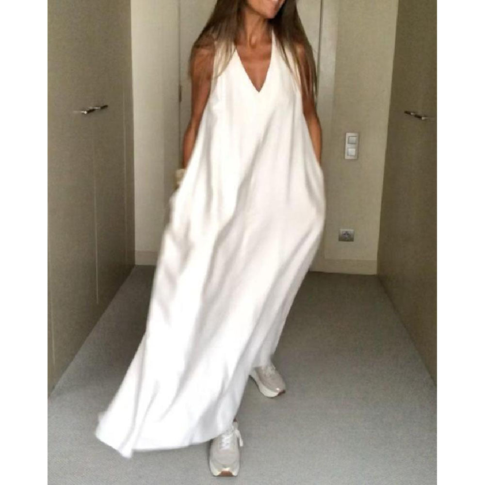 Yasmine | Maxi Summer Dress with V-Neck and Loose Fit