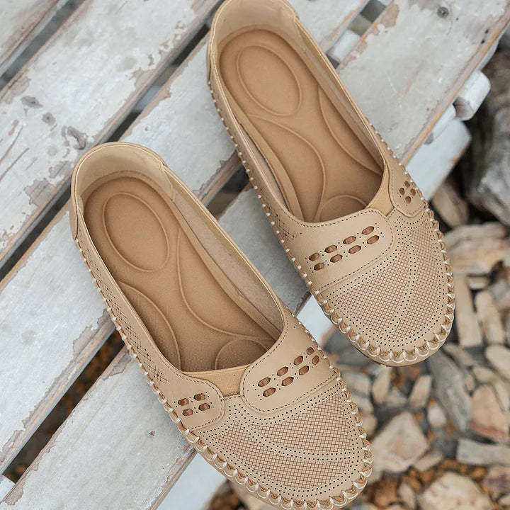 Women's Orthopedic Slip On Loafers with Perforated Upper