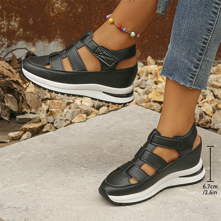 Women's Orthopedic Platform Sandals with Closed Toe