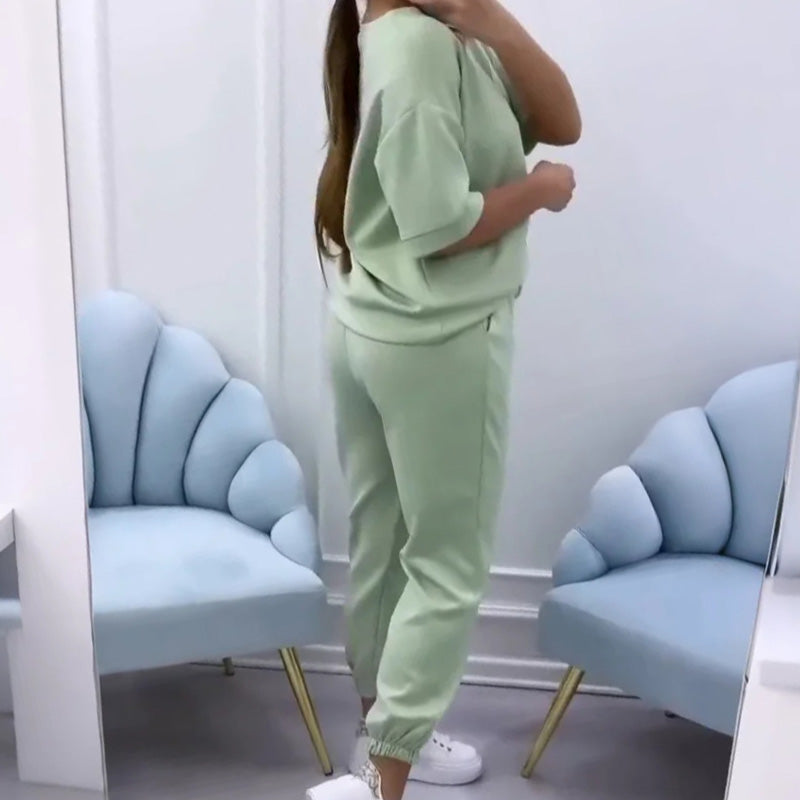 Coco | Loungewear Set with Oversized Tee and Jogger Trousers