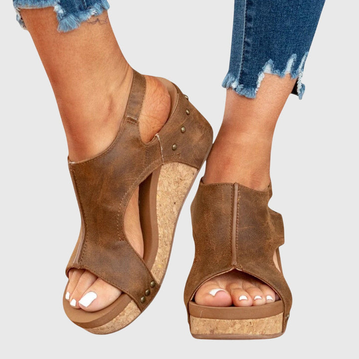 Adela | Orthopedic Wedge Sandal with Slingback Strap