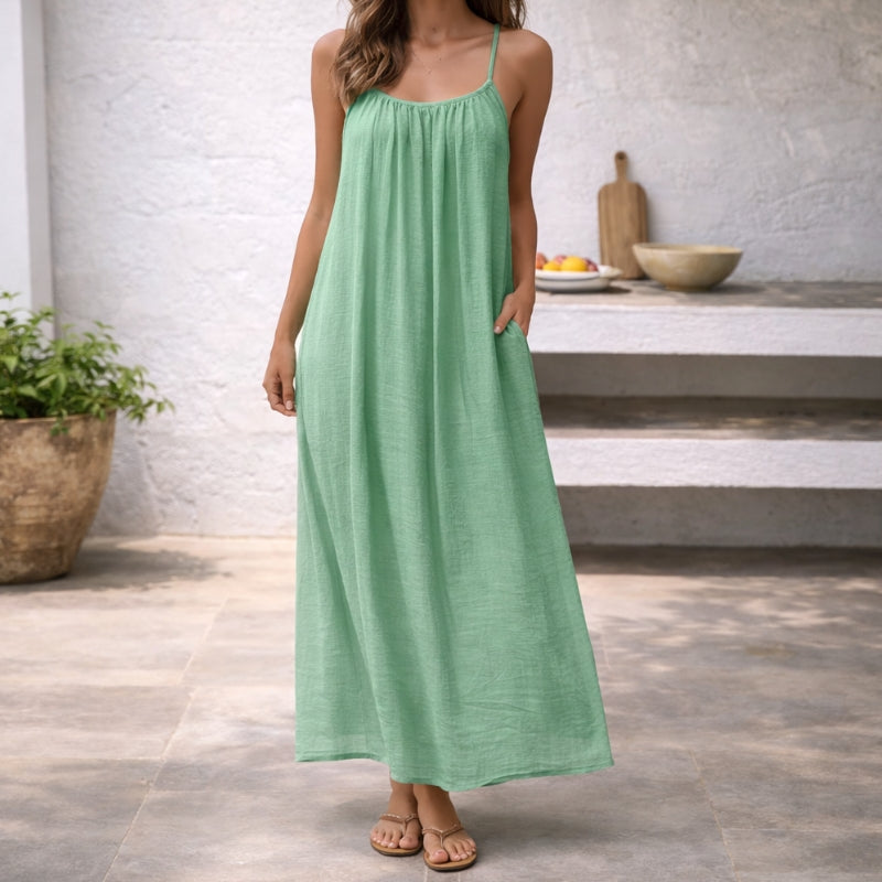 Lena | Summer Maxi Dress Spaghetti Strap
