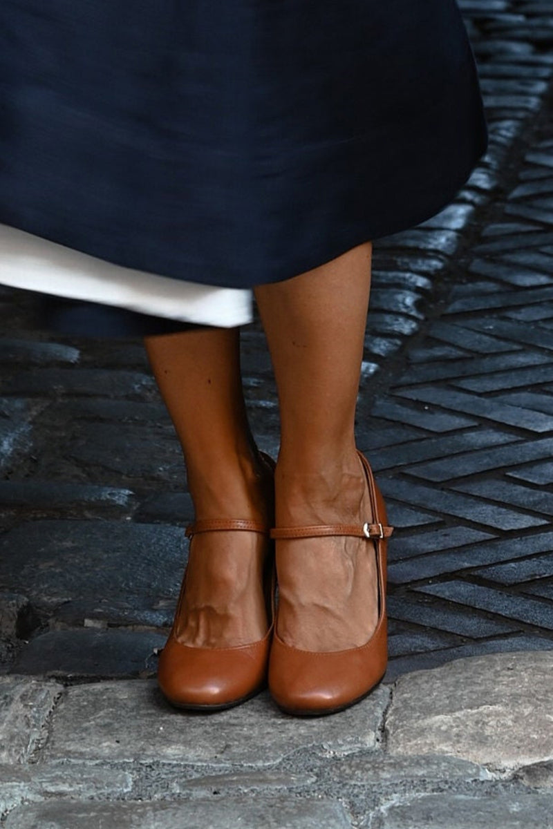 Women's Mary Jane Block Heel wth Round Toe