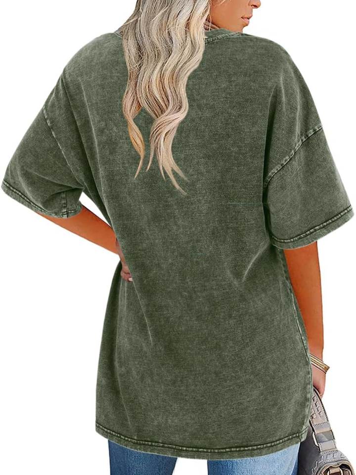 Women's Oversized T-Shirt with Washed Finish