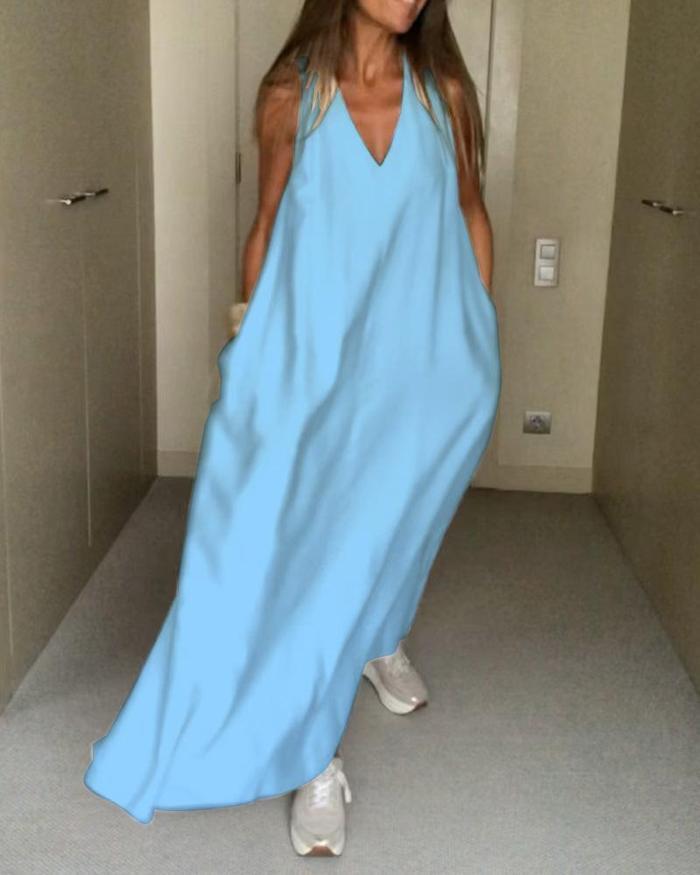 Yasmine | Maxi Summer Dress with V-Neck and Loose Fit