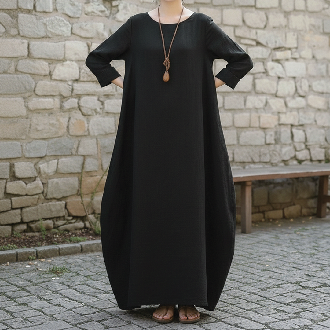 Amanda | Maxi Summer Dress with Loose Fit and Long Sleeves