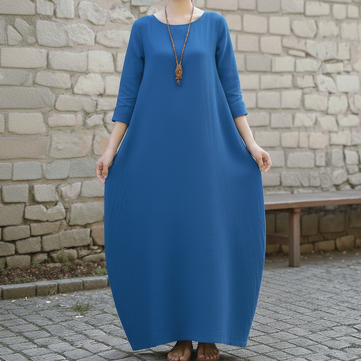 Amanda | Maxi Summer Dress with Loose Fit and Long Sleeves