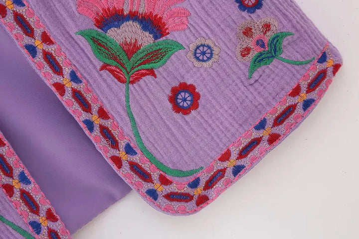 Josie | Women's Vest with Floral Embroidery and Sleeveless Cut