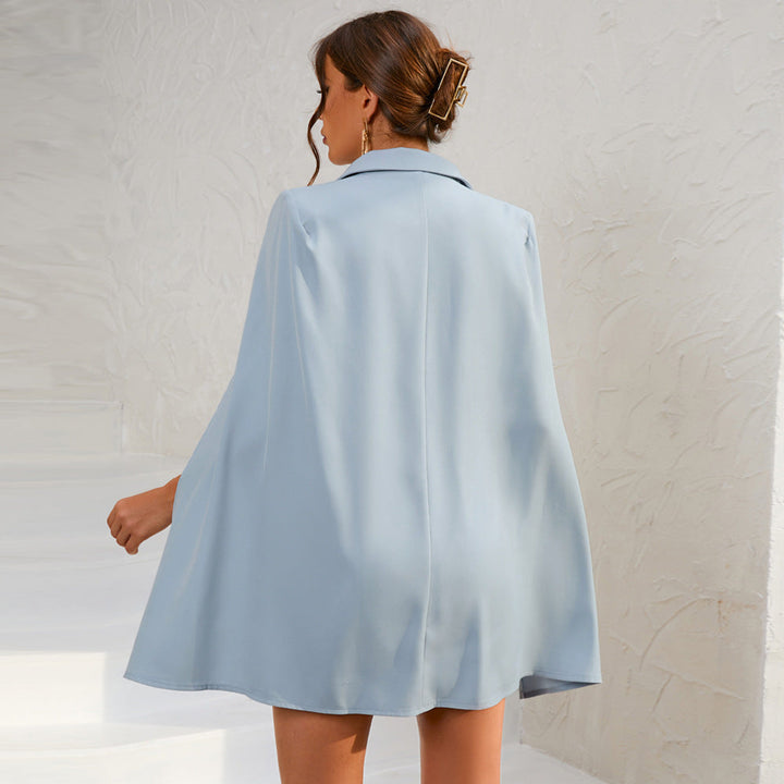 Eleanor | Mini Cocktail Dress with Cape Sleeves and Belted Waist