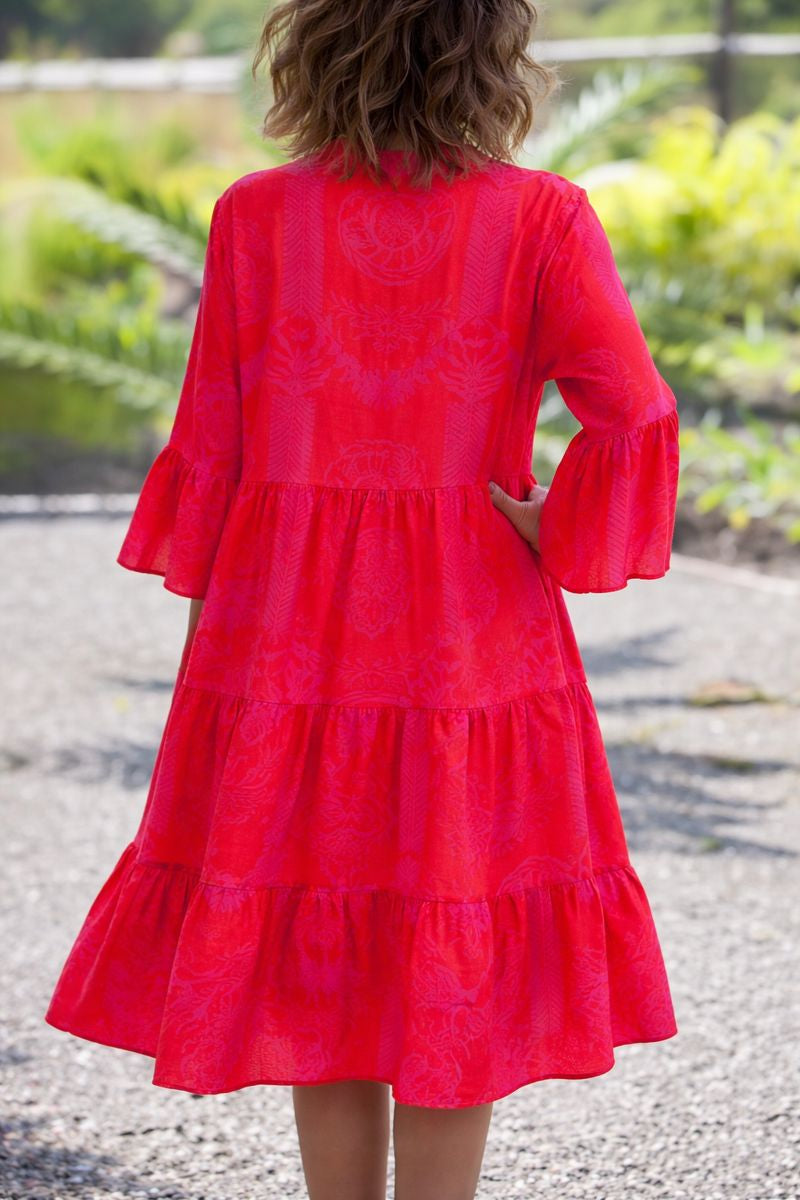 Penelope | Boho Summer Midi Dress Tiered
