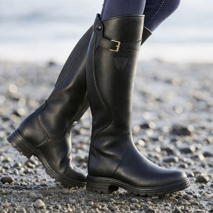 Women's Orthopedic Knee High Riding Boots with Side Zip