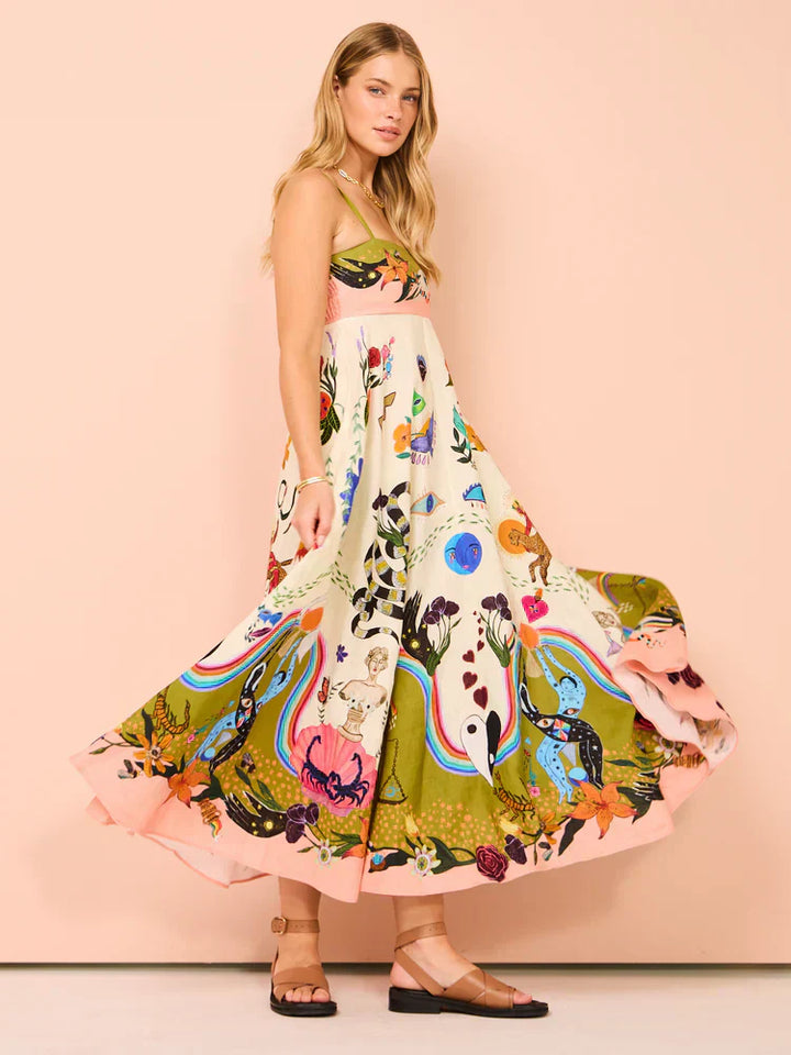 Aubrey | Boho Maxi Dress Spaghetti Strap