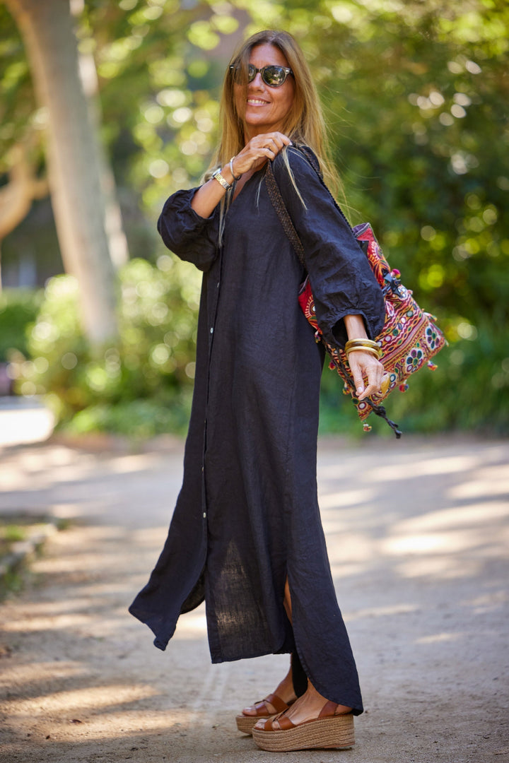 Alice | Maxi Shirt Dress with Long Sleeves