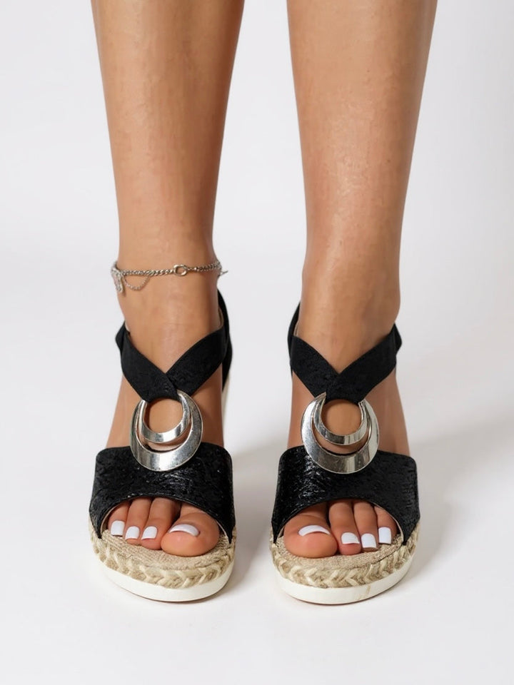 Women's Orthopedic Slingback Platform Sandals with Wide Strap