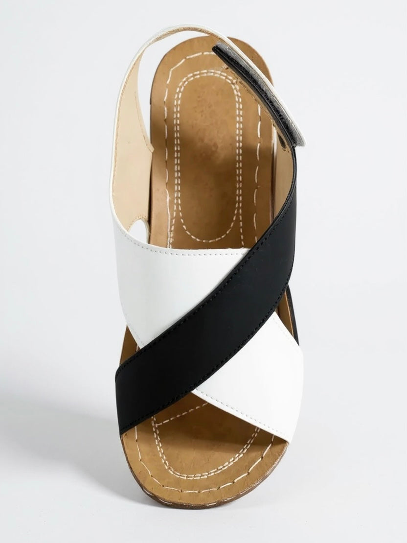 Women's Orthopedic Wedge Sandals with  Cross Strap
