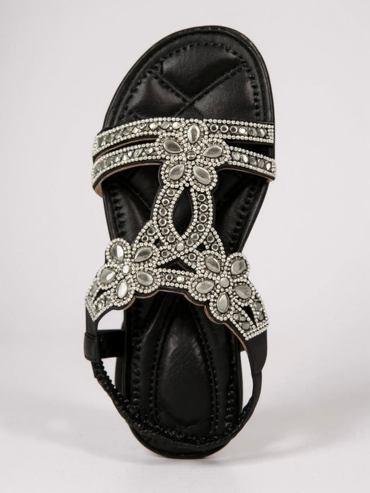 Women's Orthopedic Embellished T-Strap Sandals with Multi Strap