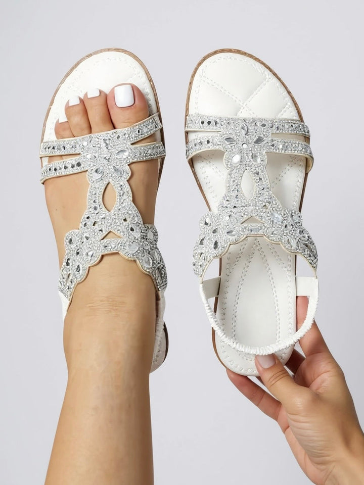 Women's Orthopedic Embellished T-Strap Sandals with Multi Strap