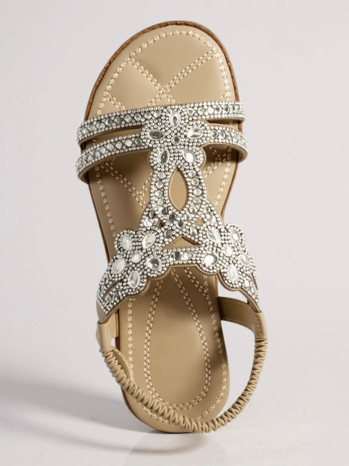 Women's Orthopedic Embellished T-Strap Sandals with Multi Strap