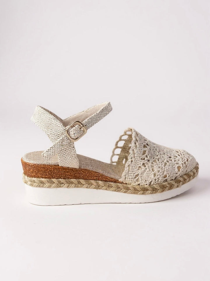 Women's Orthopedic Closed Toe Espadrille Sandals with Ankle Strap