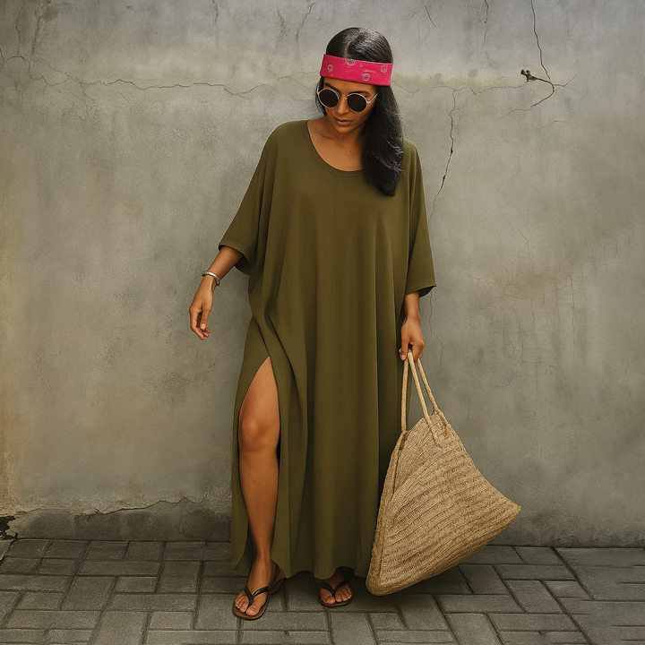 Wendy | Maxi Summer Dress with Loose Fit and Side Slit