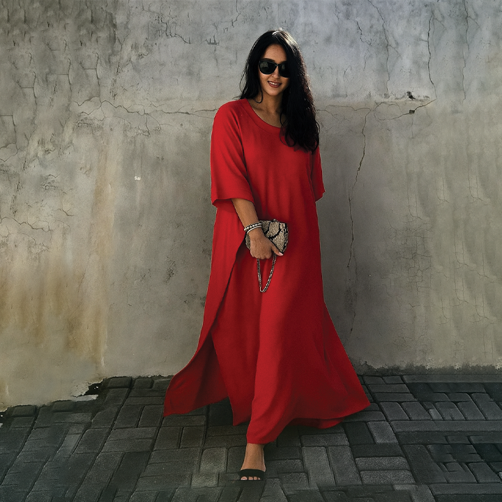 Wendy | Maxi Summer Dress with Loose Fit and Side Slit