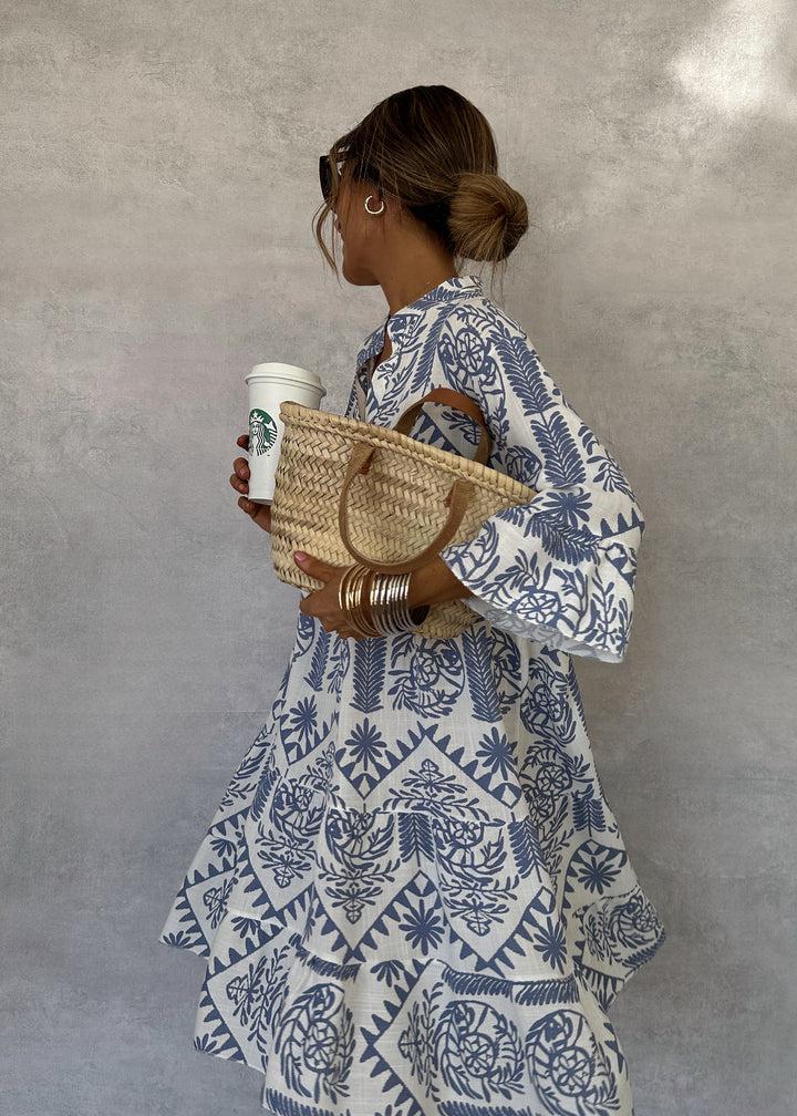 Eleanor | Mini Summer Dress with Boho Print and Flared Sleeves