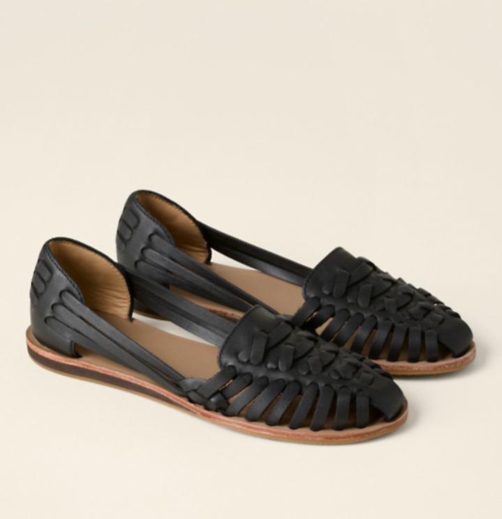 Women's Orthopedic Huarache Flat Sandals with Woven Strap