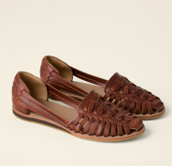Women's Orthopedic Huarache Flat Sandals with Woven Strap