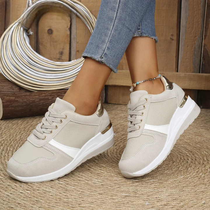 Women's Orthopedic Platform Sneakers with Lace Up