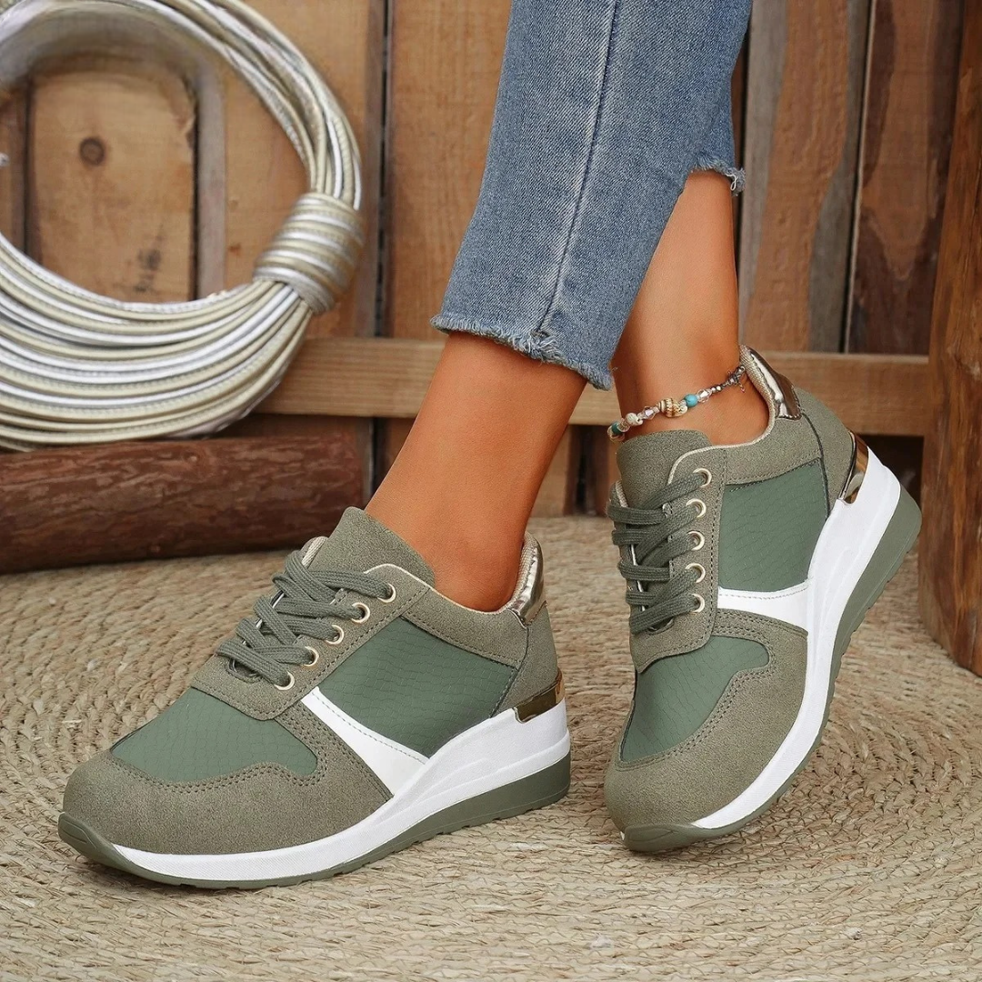 Women's Orthopedic Platform Sneakers with Lace Up