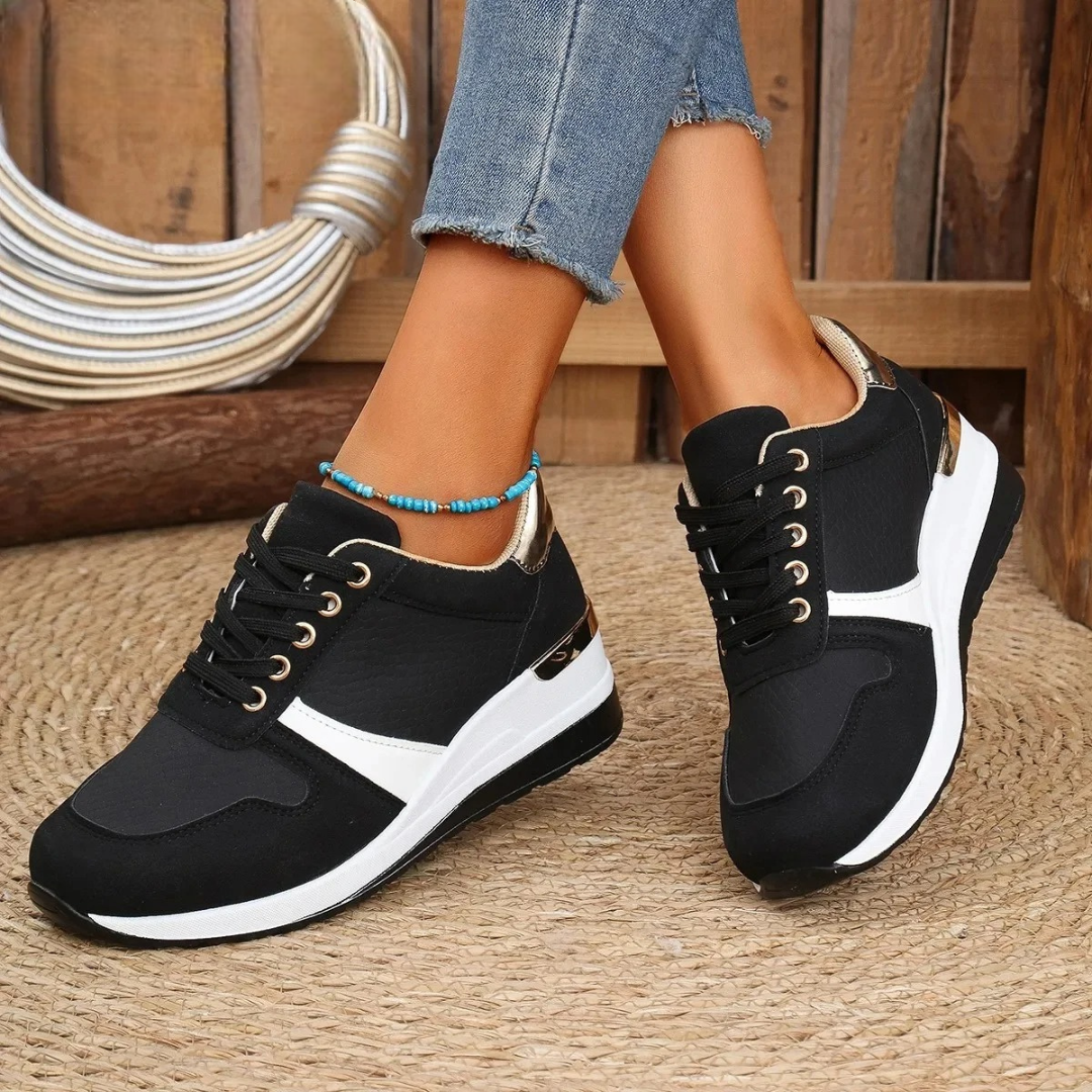 Women's Orthopedic Platform Sneakers with Lace Up