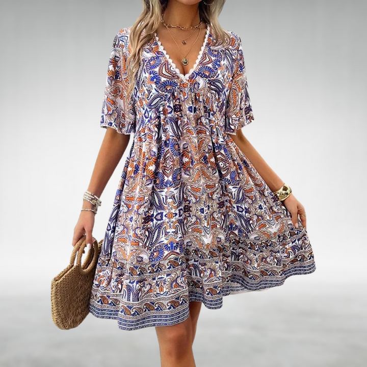 Dahlia | Boho Dress Tailored Draped