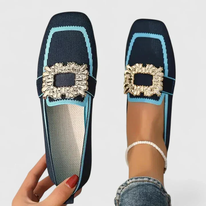 Anna | Orthopedic Loafers with Square Toe and Buckle