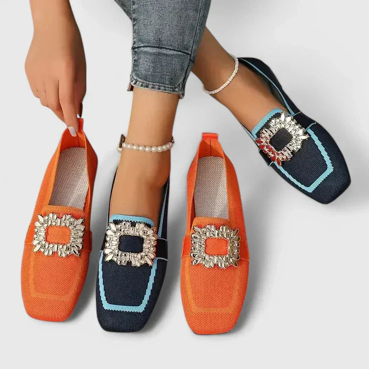 Anna | Orthopedic Loafers with Square Toe and Buckle