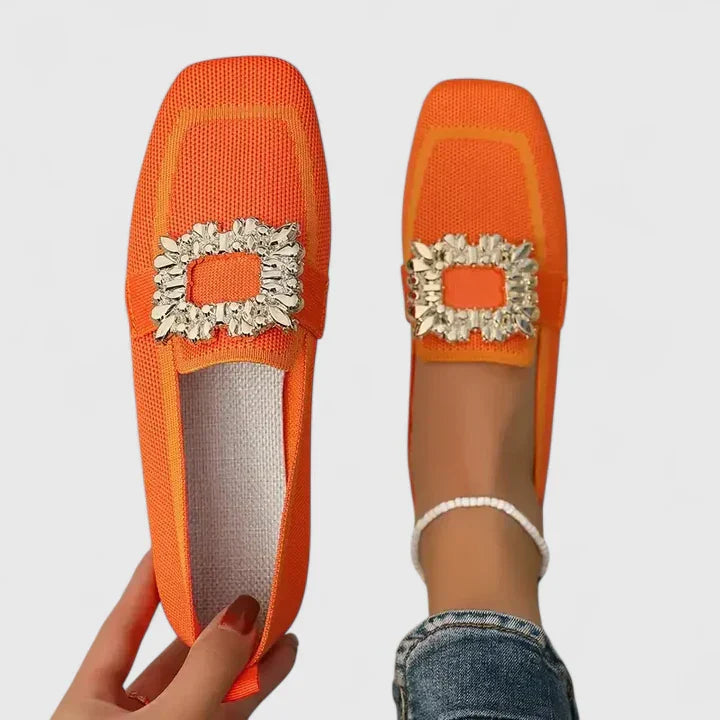 Anna | Orthopedic Loafers with Square Toe and Buckle