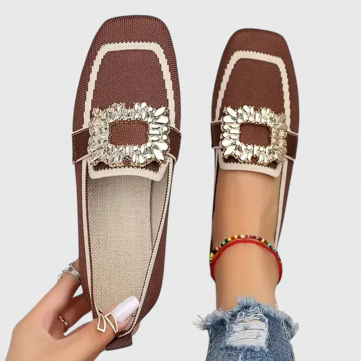 Anna | Orthopedic Loafers with Square Toe and Buckle
