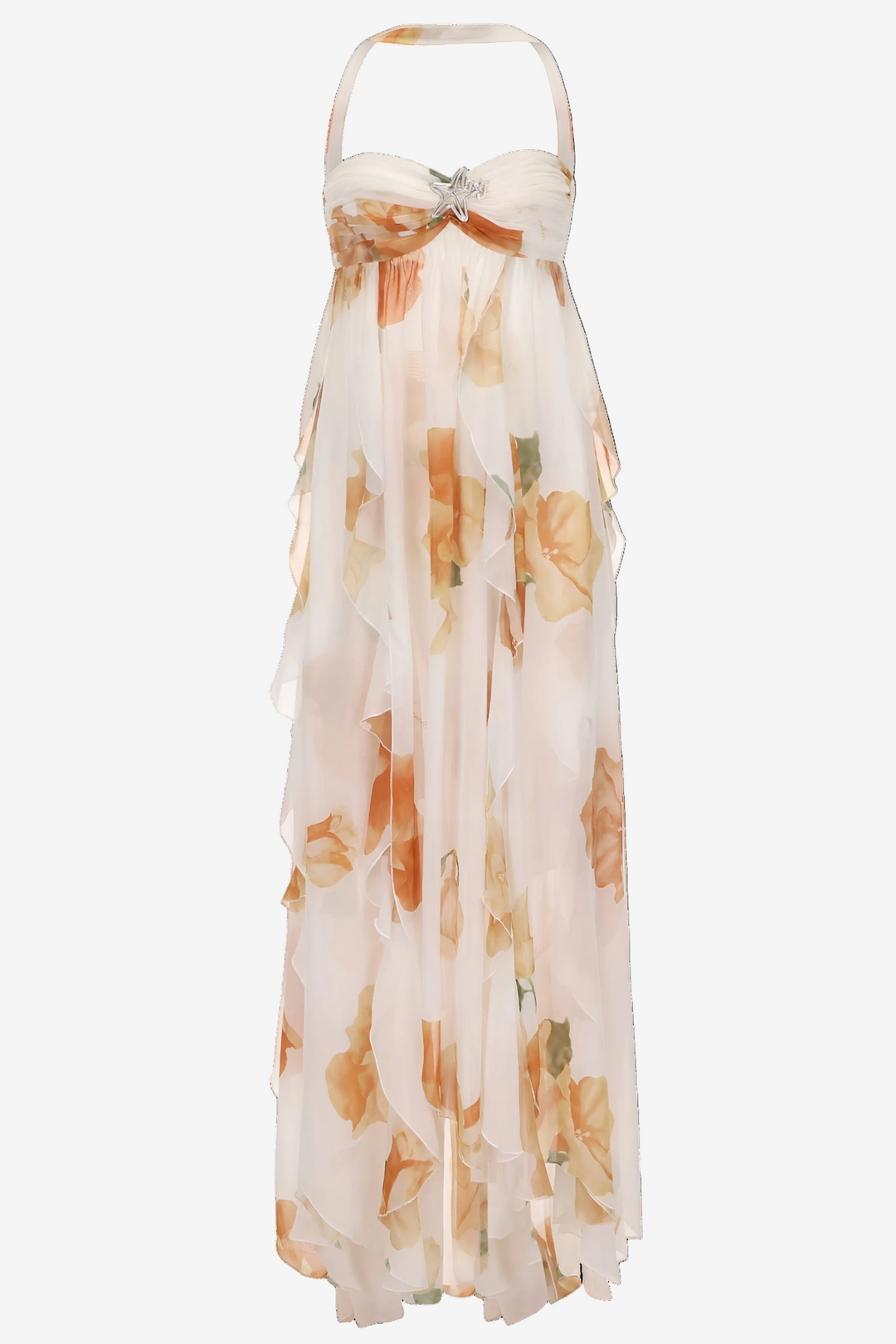Vivienne | Wedding Guest White Maxi Dress Halter